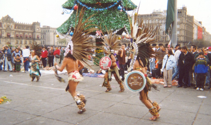 Dances at the zocalo in Mexico City